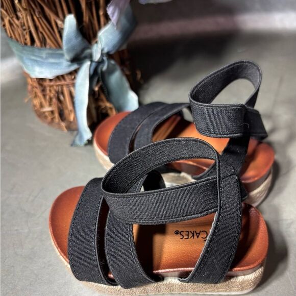 Kids Hotcakes Black Sandals Shoes Size 1 EPC Build a Bundle! - Picture 5 of 7